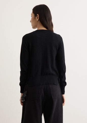 Carnation Detail Long Sleeve Cardigan