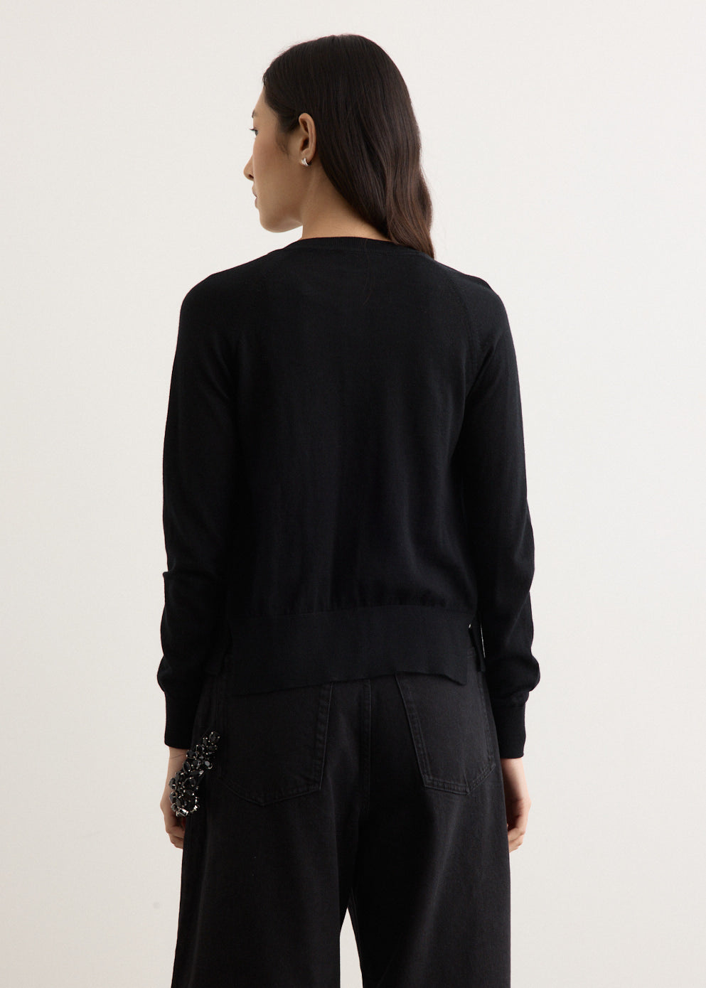 Carnation Detail Long Sleeve Cardigan