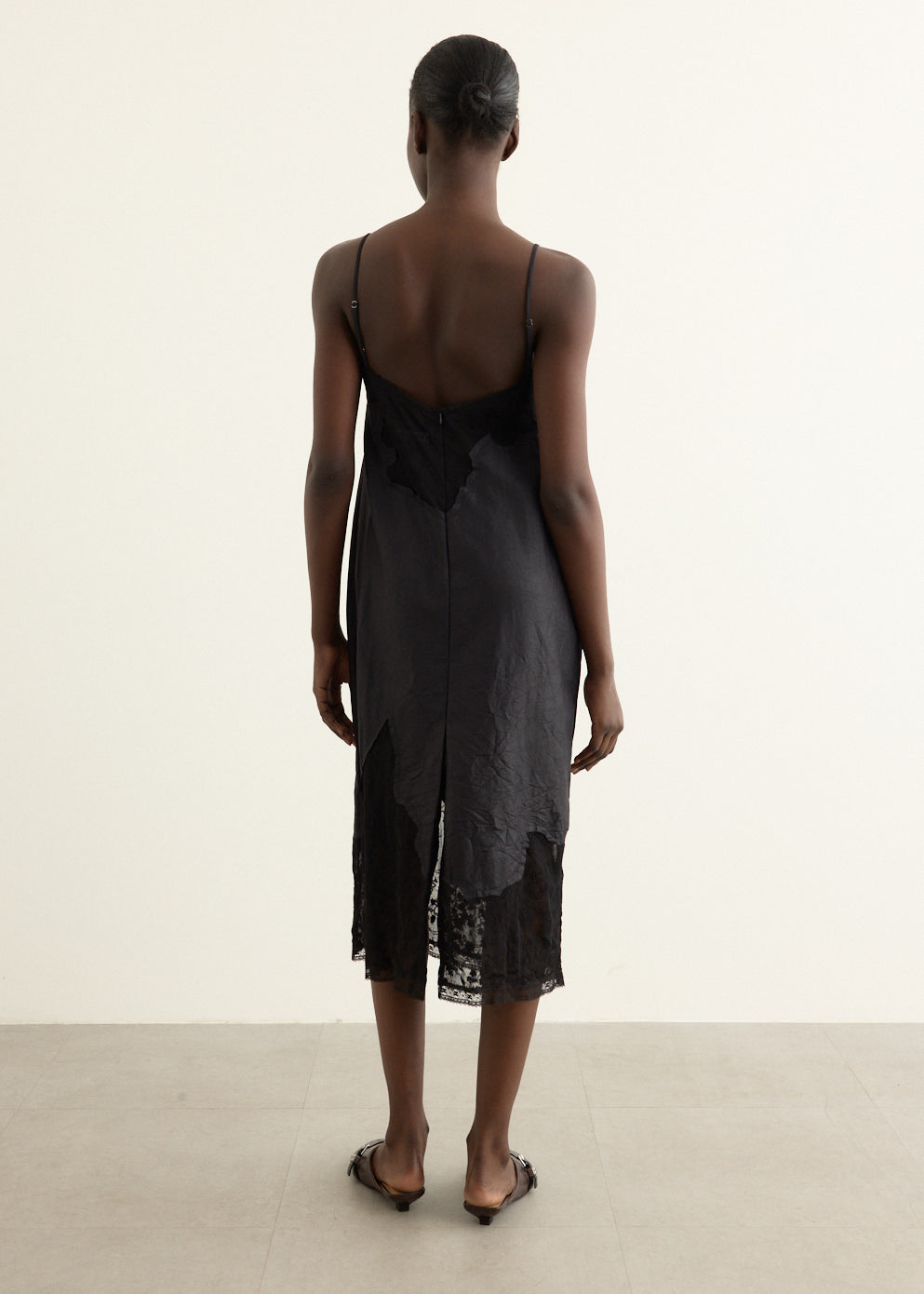 Lace Patchwork Slip Dress
