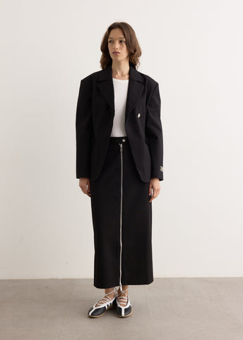 Bonded Crepe Long Skirt