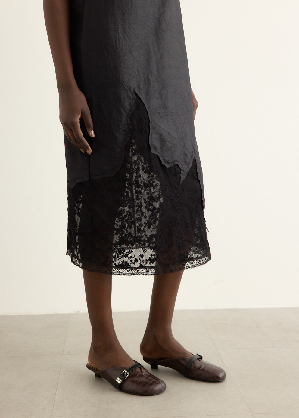 Lace Patchwork Slip Dress