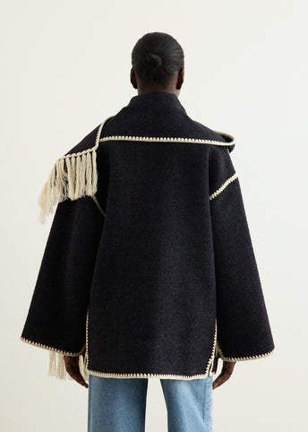 Embroidered Scarf Jacket
