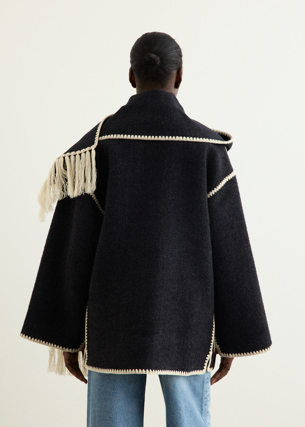 Embroidered Scarf Jacket