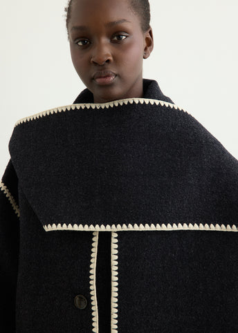 Embroidered Scarf Jacket