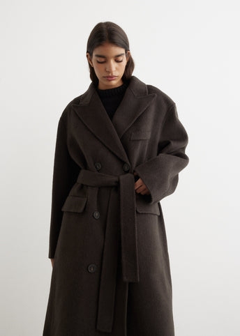 Onessa Double-Breasted Textured Coat