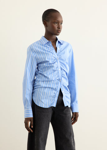 Stripe Shirring Shirt