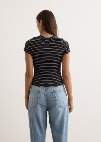 Luca Stripe Rib Baby T-Shirt