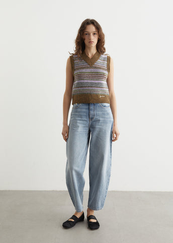 Soft Wool Stripe Vest