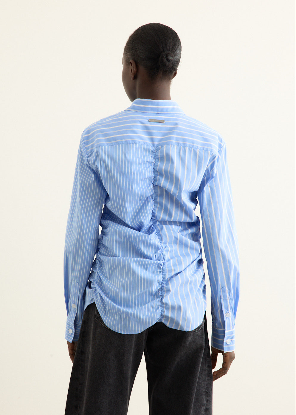 Stripe Shirring Shirt