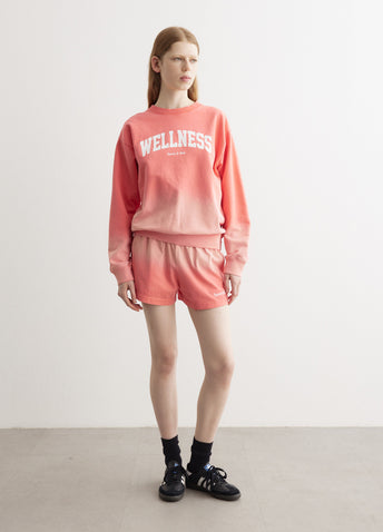 Serif Logo Embroidered Disco Shorts