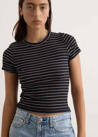 Luca Stripe Rib Baby T-Shirt