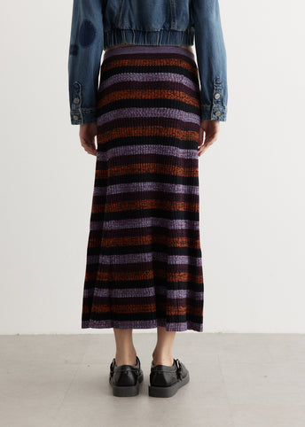 Sprayed Merino Rib Maxi Skirt