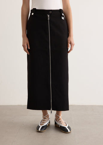 Bonded Crepe Long Skirt