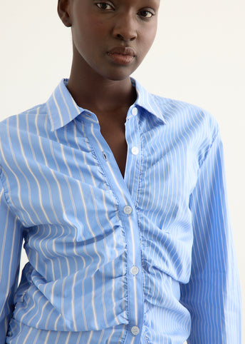 Stripe Shirring Shirt