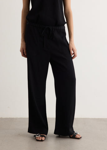 Woven Stripe Drawstring Trousers