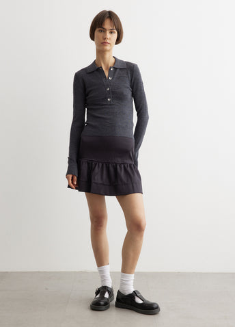 Mini Ribbed Merino Polo