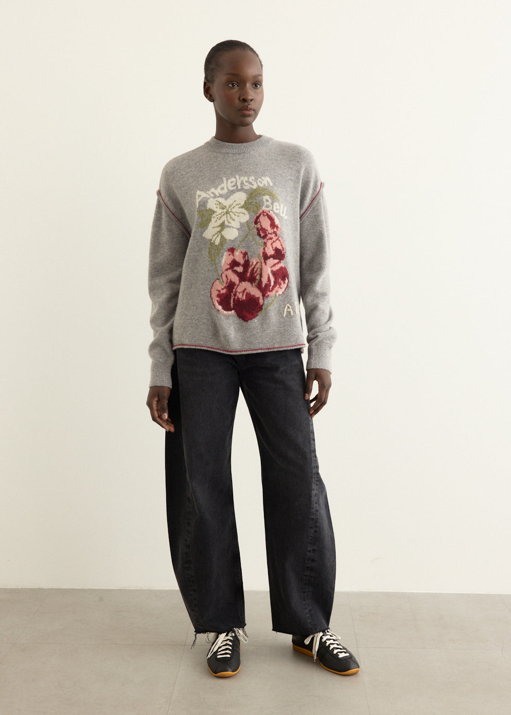 Fruit Intarsia Crewneck Sweater