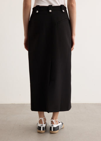 Bonded Crepe Long Skirt