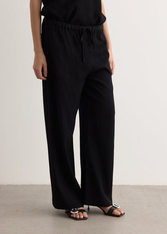Woven Stripe Drawstring Trousers