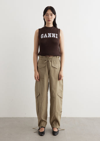 Light Slub High Waist Pocket Pants