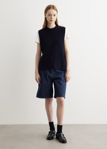 ショートパンツ STUDIO NICHOLSON WIDE LEG SHORTS (LUNA SNW 1544 INDIGO) Luna Short in Indigo– Studio Nicholson