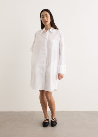 Long Masculine Button Placket Shirt