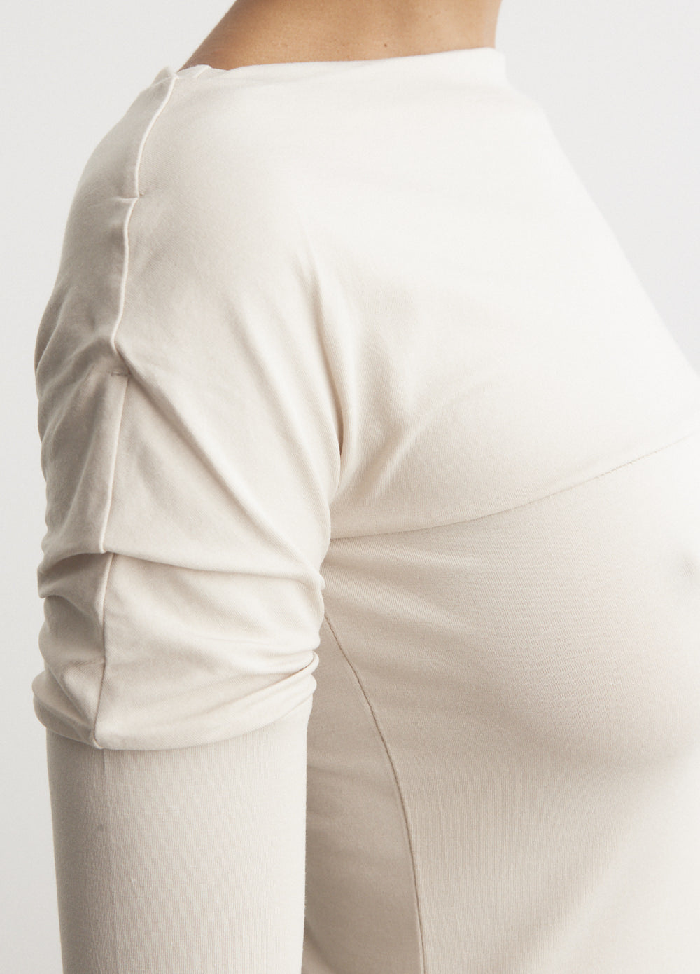 Shirring Boatneck Top