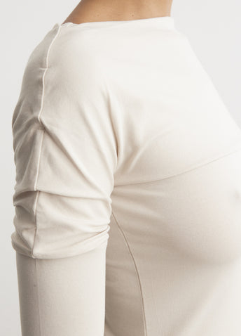 Shirring Boatneck Top