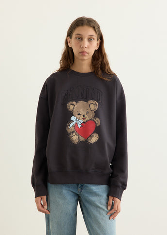 Isoli Bear with Rhinestone Crewneck Sweatshirt