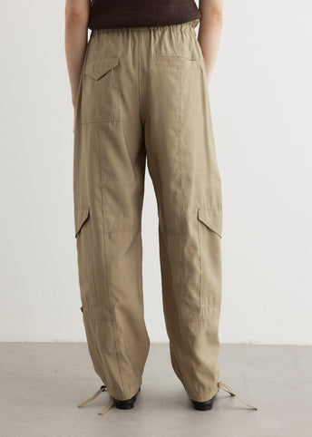 Light Slub High Waist Pocket Pants