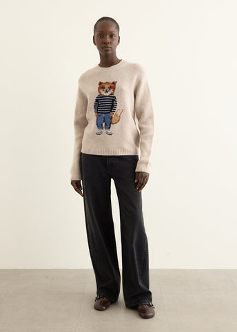 Dressed Fox Intarsia Wool Jumper