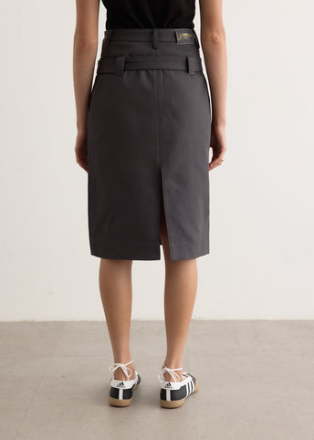Heavy Twill Midi Skirt