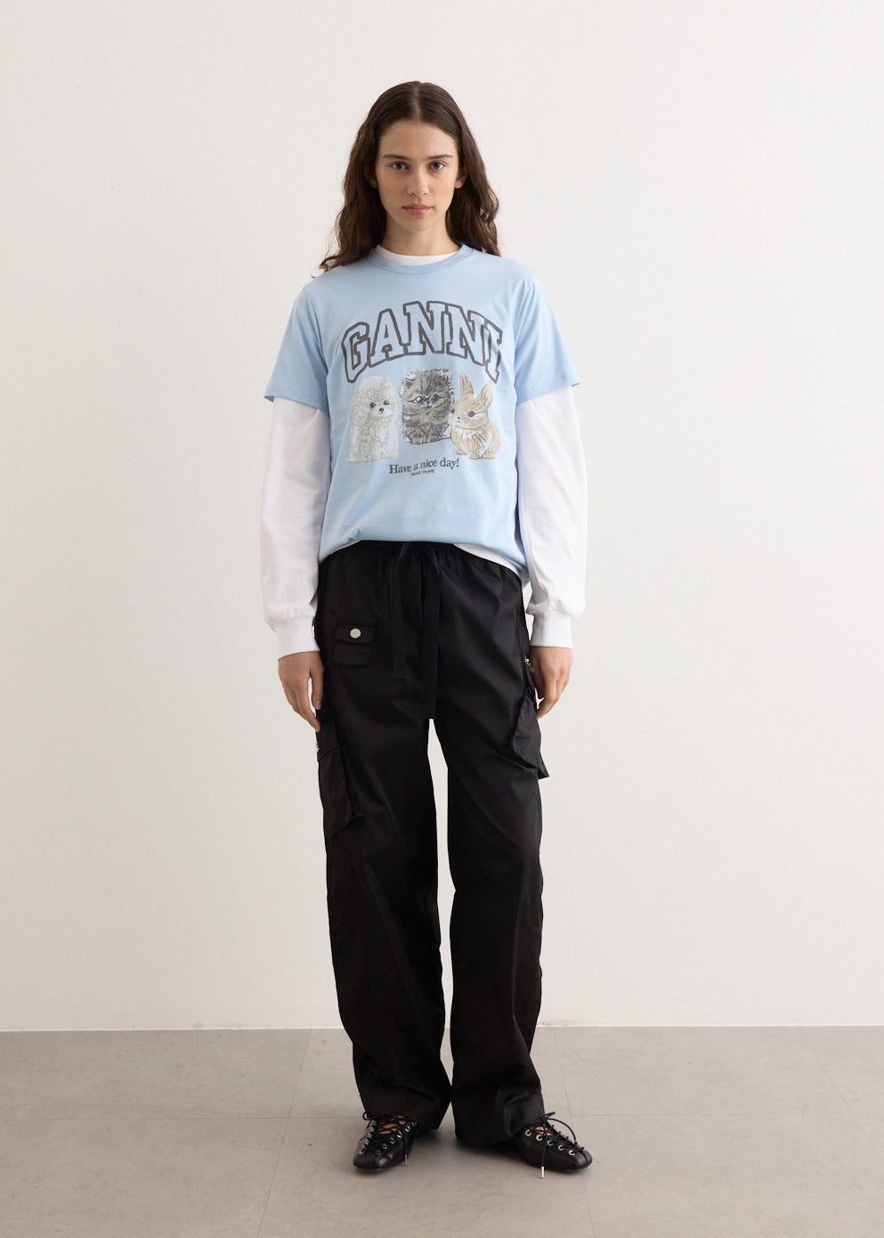 Duchesse Nylon Oversized Elasticated Pants