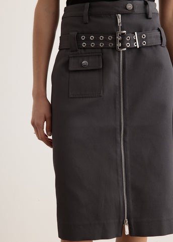 Heavy Twill Midi Skirt