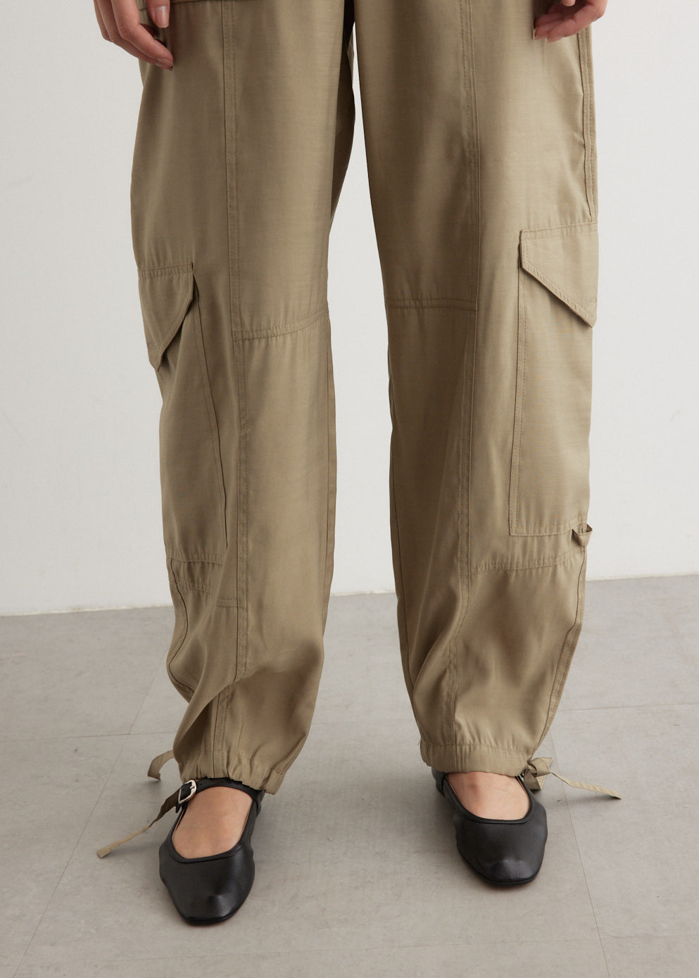 Light Slub High Waist Pocket Pants