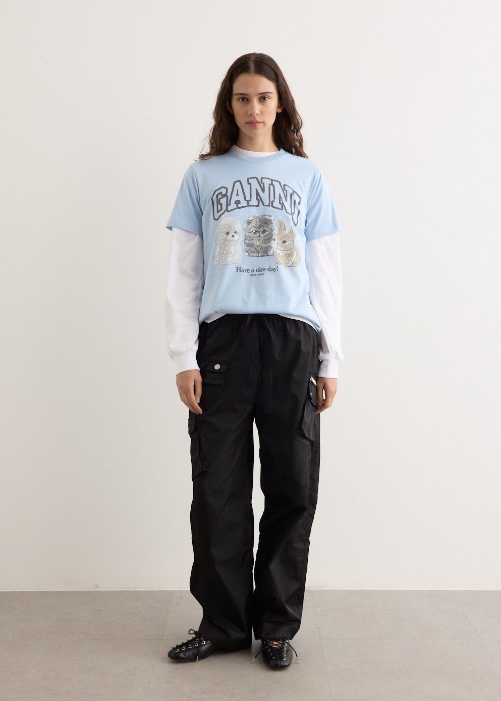 Duchesse Nylon Oversized Elasticated Pants