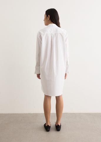 Long Masculine Button Placket Shirt