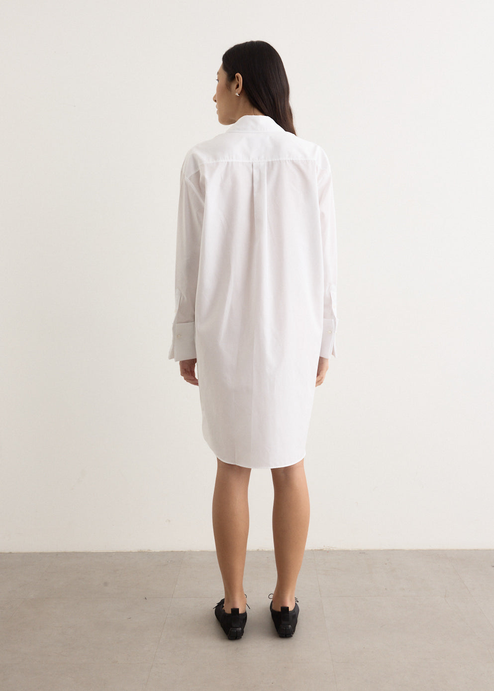 Long Masculine Button Placket Shirt