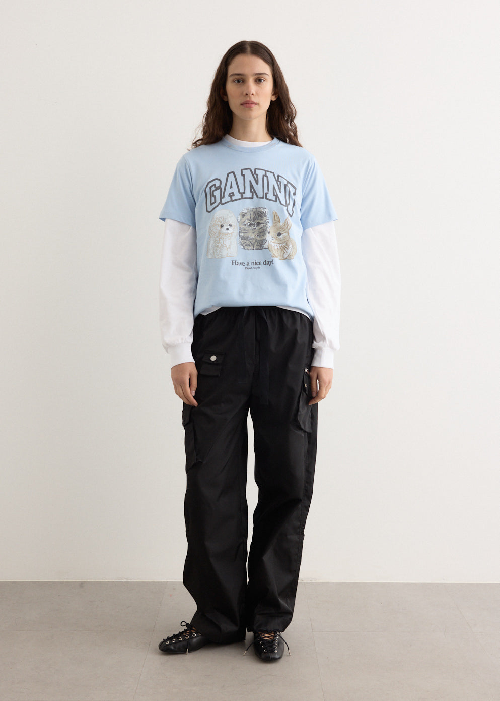 Duchesse Nylon Oversized Elasticated Pants