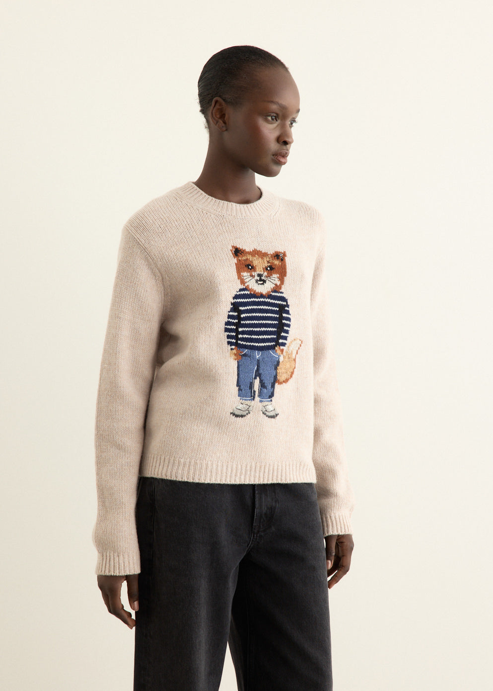 Dressed Fox Intarsia Wool Jumper
