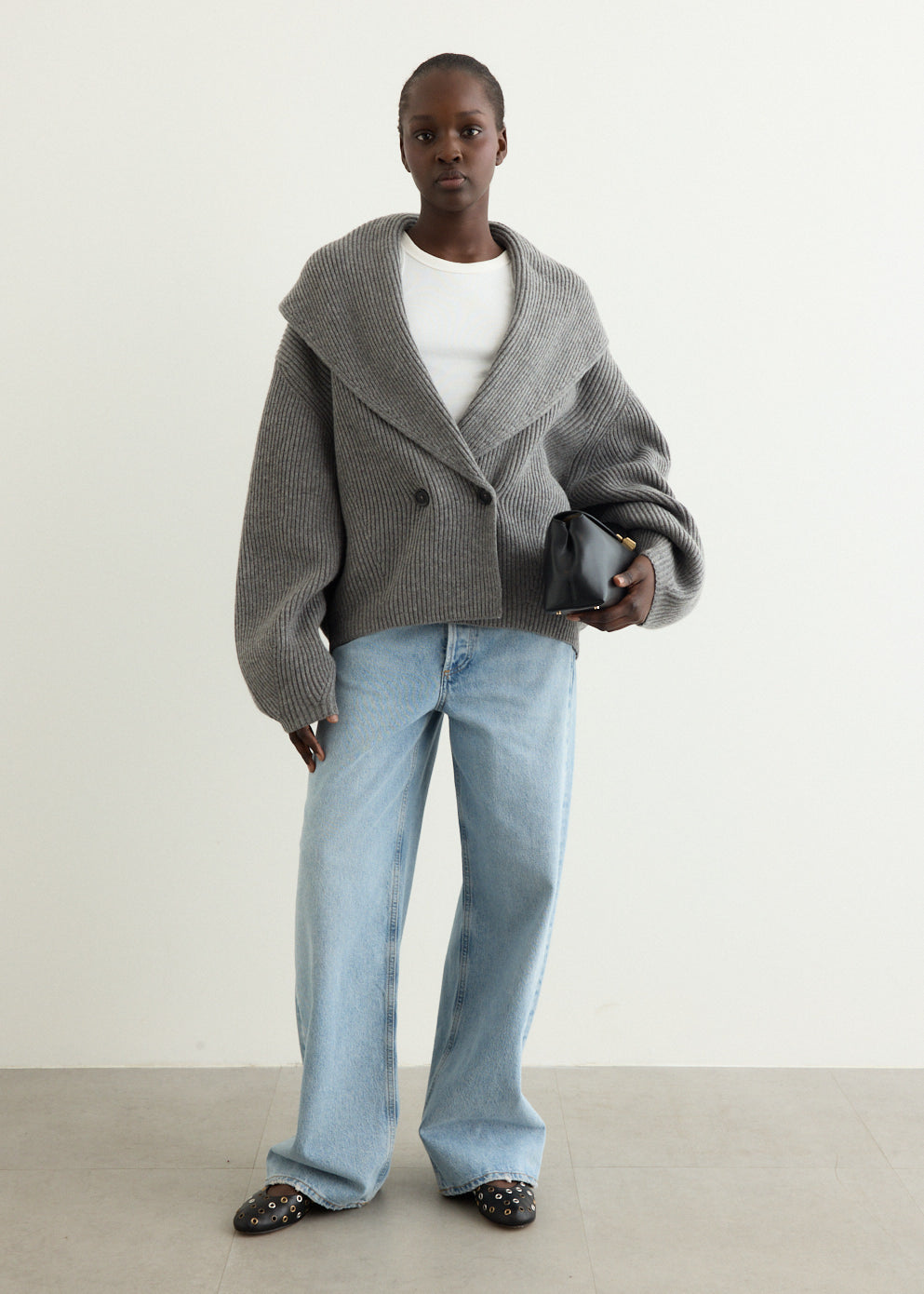 Shawl Lapel Cardigan