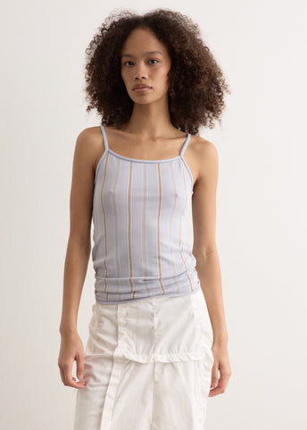 Stripe Sleeveless Knit Top