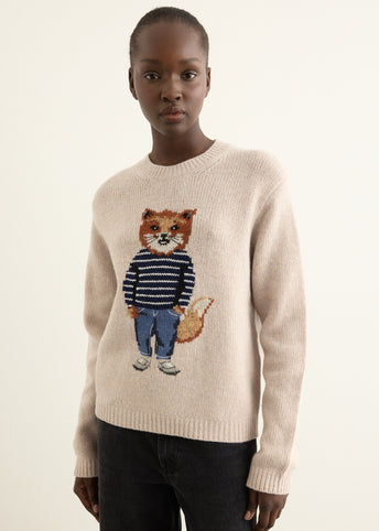Dressed Fox Intarsia Wool Jumper