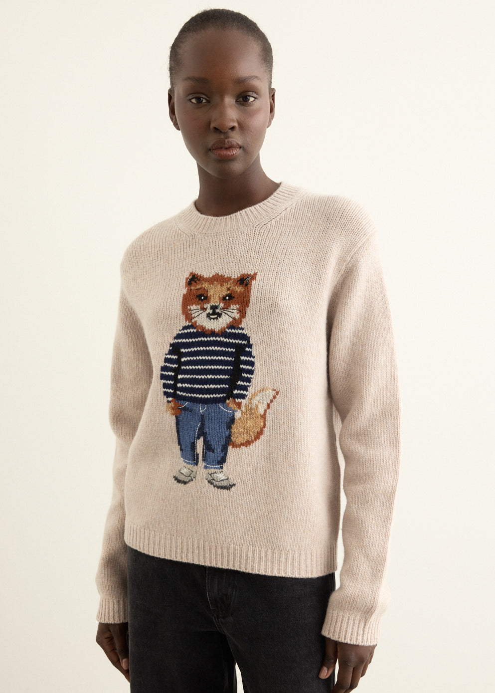 Dressed Fox Intarsia Wool Jumper