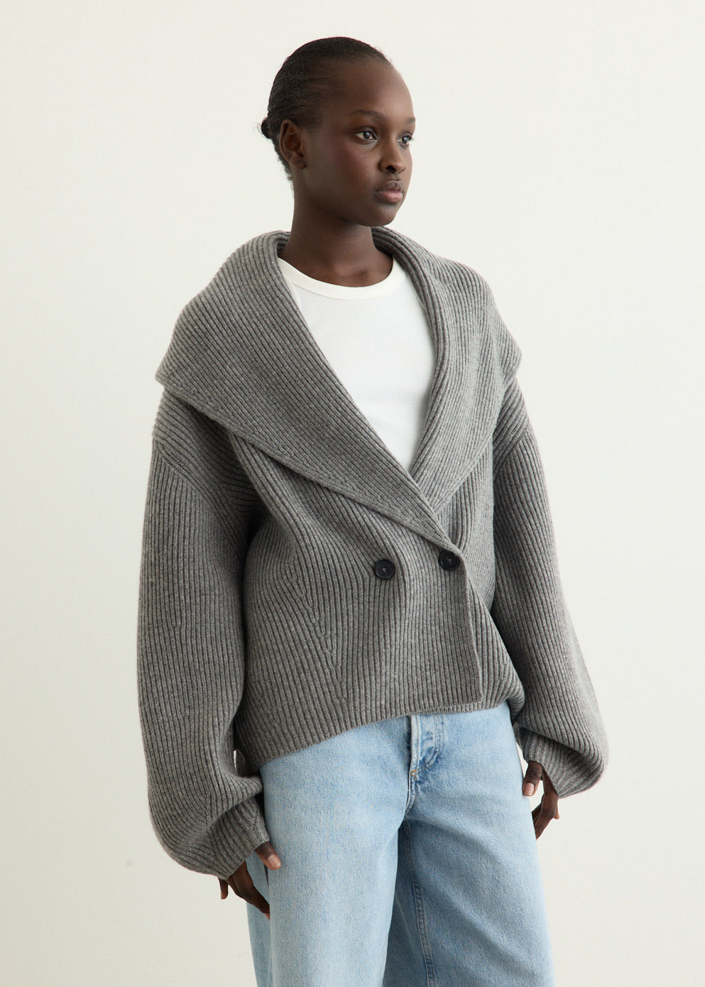 Shawl Lapel Cardigan