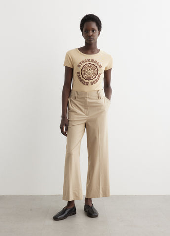 Drapey Melange Cropped Pants