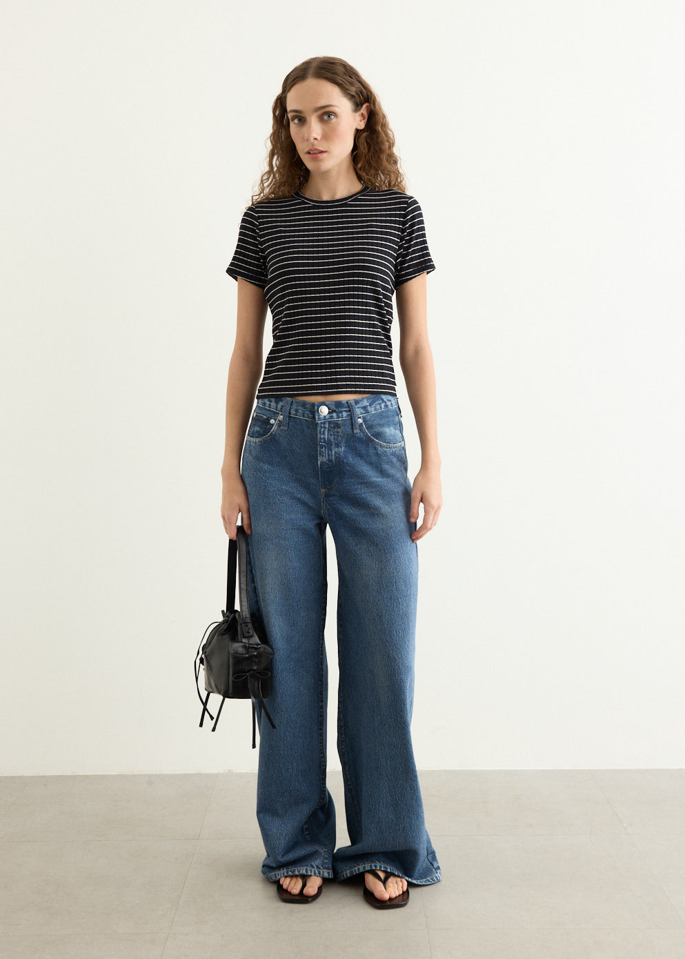 Luca Stripe Rib Baby T-Shirt