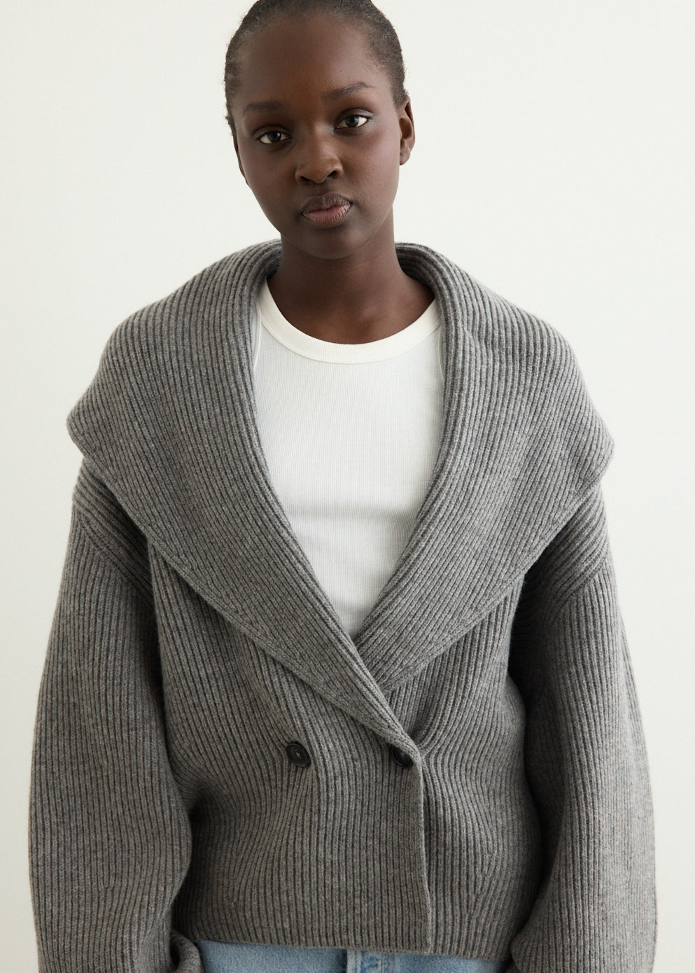 Shawl Lapel Cardigan