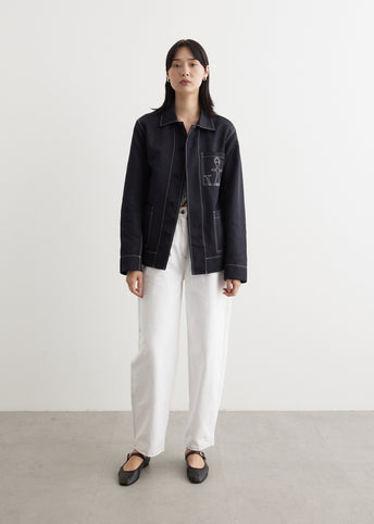 Contrast Seam Workwear Jacket