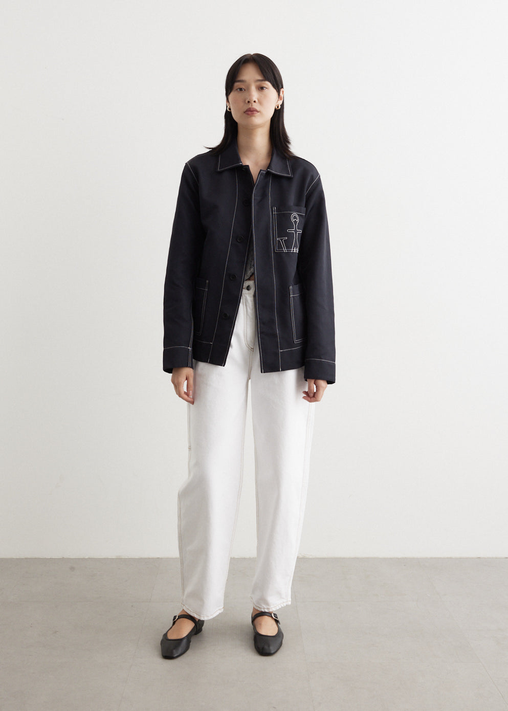 Contrast Seam Workwear Jacket